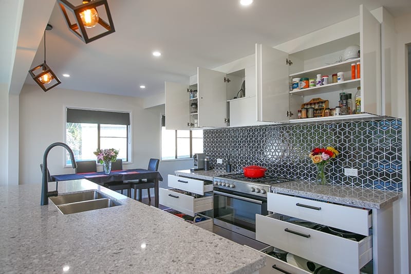 Kitchen backsplash installation
